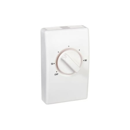 Tpi Wall Mount Line Voltage Thermostat Double Pole, White D2022H10BA